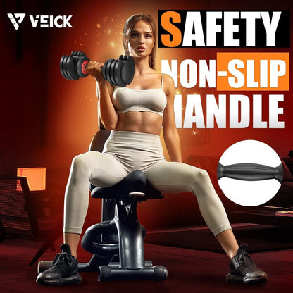 25LB 5 in 1 Single Adjustable Dumbbell Free Dumbbell Weight Adjust with Anti-Slip Metal Handle, Ideal for Full-Body Home Gym Workouts