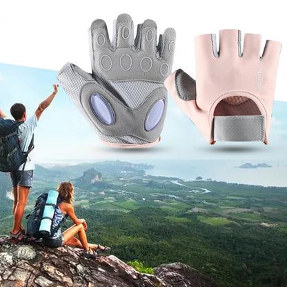 1 Pair Training Gloves Non-Slip Fingerless weight lifting gloves Palm Protector Unisex Sweat-wicking Ridding gym Gloves for Outdoor Sports