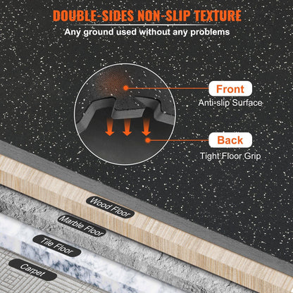 12 PCS 1/2 inch Thick Gym Floor Mats,
