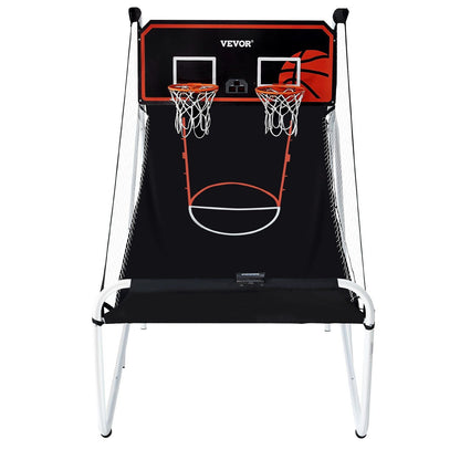 Interactive Indoor Dual Player Basketball Arcade Game with Electronic Scoreboard & Balls