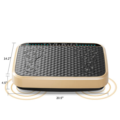 Vibration Plate Exercise Machine, Whole Body Fitness Platform for Lymphatic Drainage, Vibrating Shaker Board with 120 Speed Levels, Weight Loss and Fat Burner Workout Equipment for Women and Men