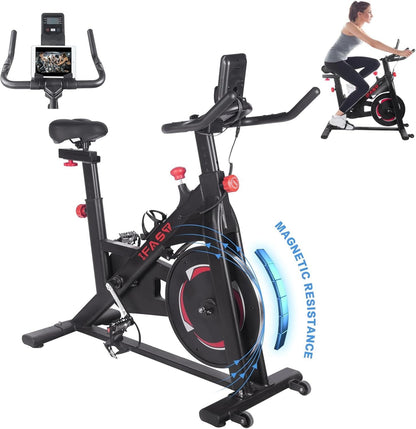 cycling Bike for Home Indoor Exercise Bike with LCD Monitor and Comfortable Seat Cushion for Home Gym Cardio Fitness Training