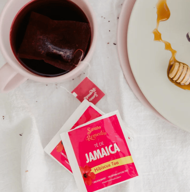 Santo Remedio Te De Jamaica Hibiscus, Antioxidant Tea Bags, 24 Count, 0.85 oz.