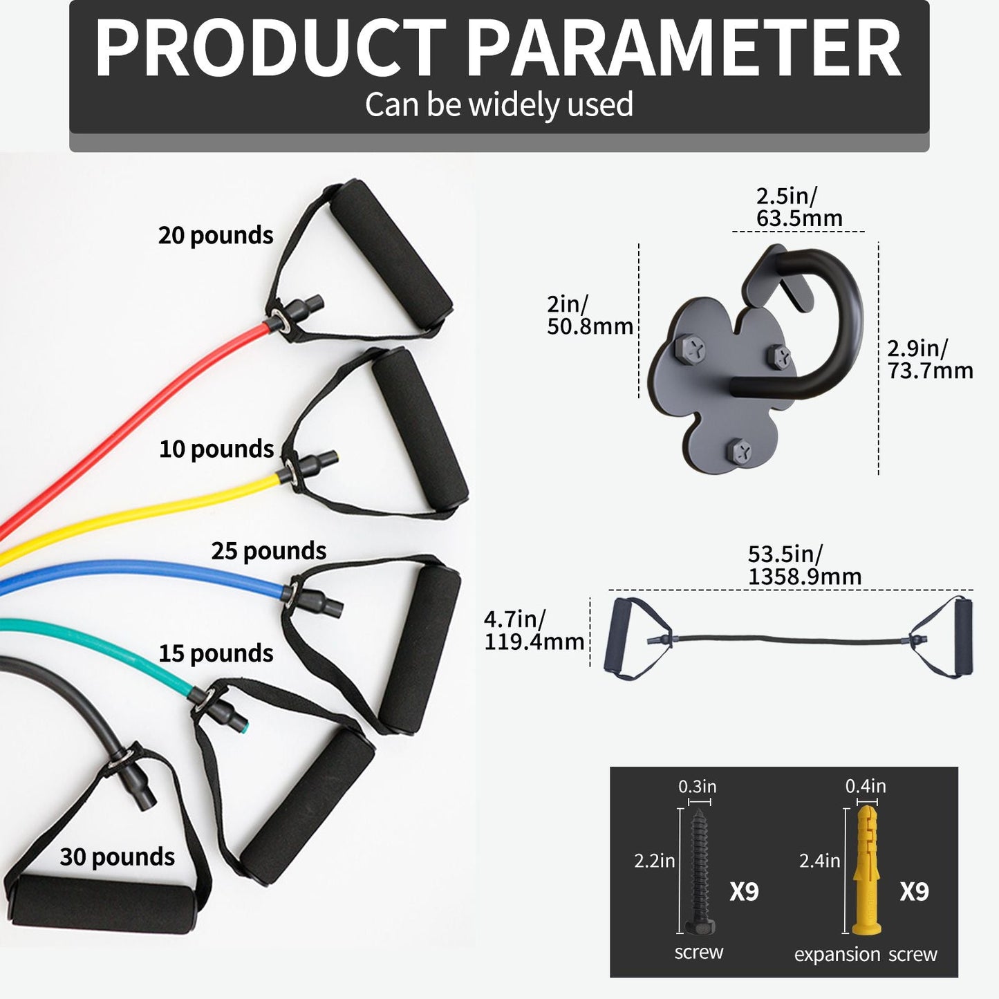 Resistance band wall anchor, exercise hook set door gym fitness strength strength training Preferred merchant service providers include SpeedX.UNIUNI.Amazon.USPS