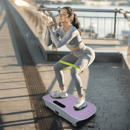 Silent Vibration Plate Crazy Fitness Massage 10-Frequency Weight Loss & Fat Burner Body Shaking Machine For Unisex Pink