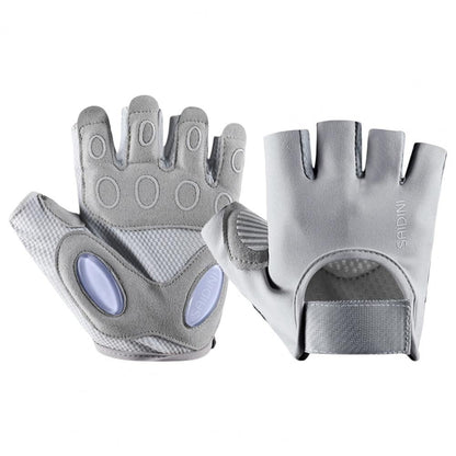 1 Pair Training Gloves Non-Slip Fingerless weight lifting gloves Palm Protector Unisex Sweat-wicking Ridding gym Gloves for Outdoor Sports