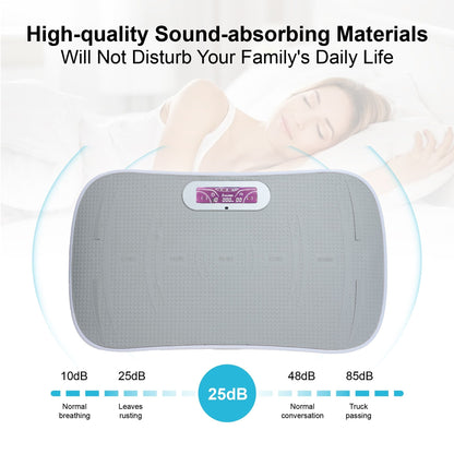 Full Body Vibration Plate Crazy Fitness Massage 10-Frequency Weight Loss & Fat Burner Shaking Machine For Unisex Grey 034