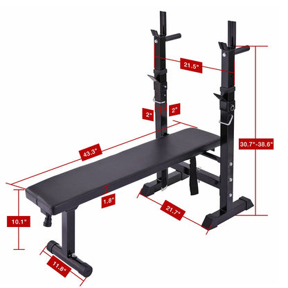 Workout Bench with Squat Rack
