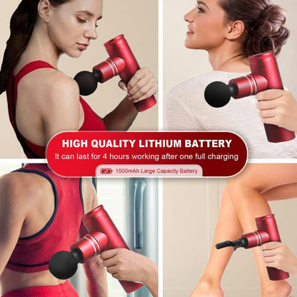 Professional Muscle Therapy Massage Gun - Deep Tissue Relief with 3 Speeds & 4 Attachments for Home & Gym