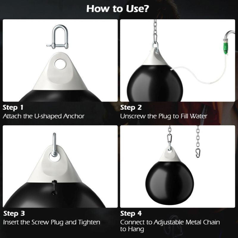 Home Gym 18 Inch Water Punching Bag with Adjustable Metal Chain