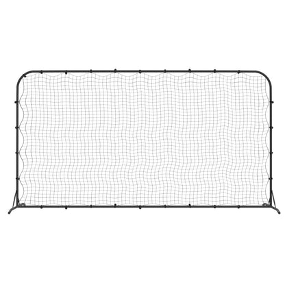 Football Rebounder Net Black 144.1"x35.4"x72" HDPE