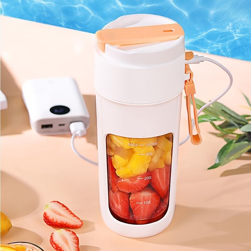 Lightweight Wireless Juicer Cup with 8 Blades - Portable USB Blender for Juicing on the Go