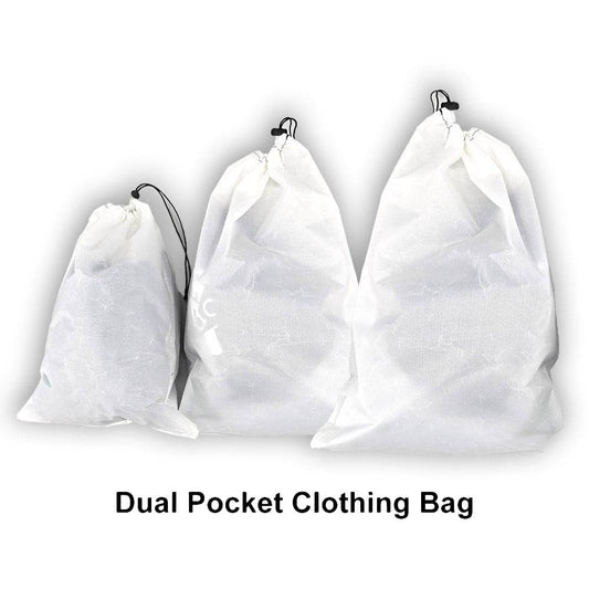 Dual Pocket Clothing Stuff Sack White