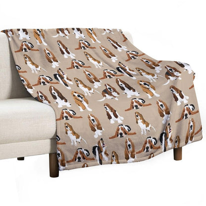 Basset Hound Throw Blanket