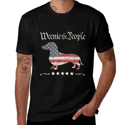 Weenie The People Dachshund 4th of July  Moisture-wicking T-Shirt