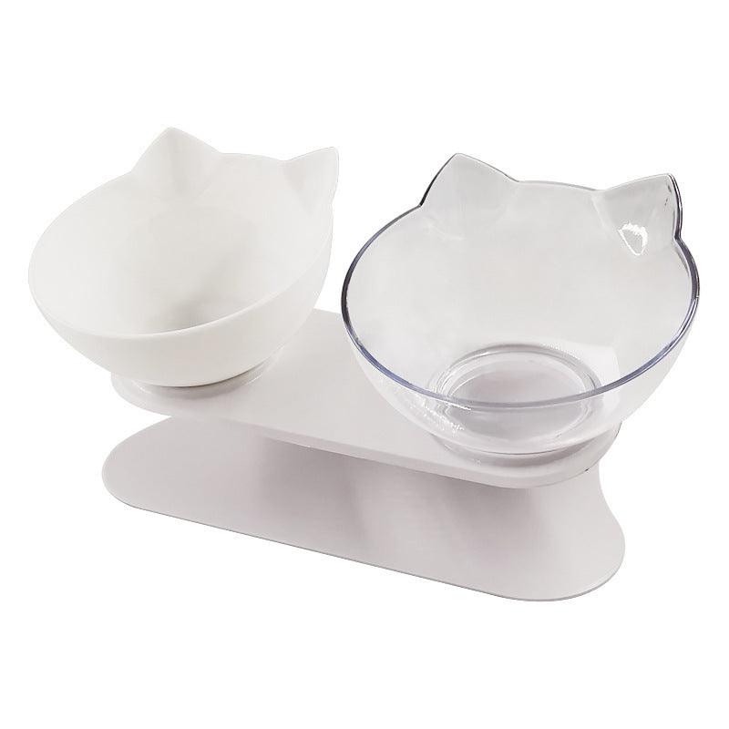 Cat Inclined Transparent Feeding Bowls
