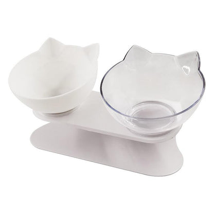 Cat Inclined Transparent Feeding Bowls