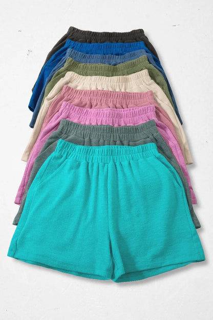 Zenana Cotton Slub Shorts