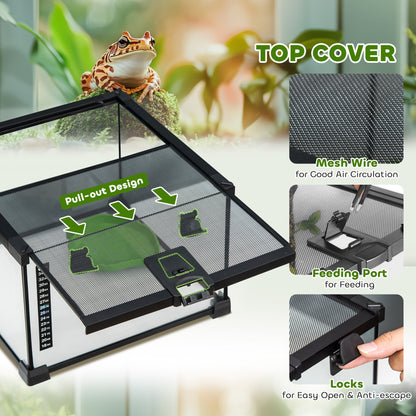 18L (4.8 Gallon) Glass Terrarium Kit with Accessories