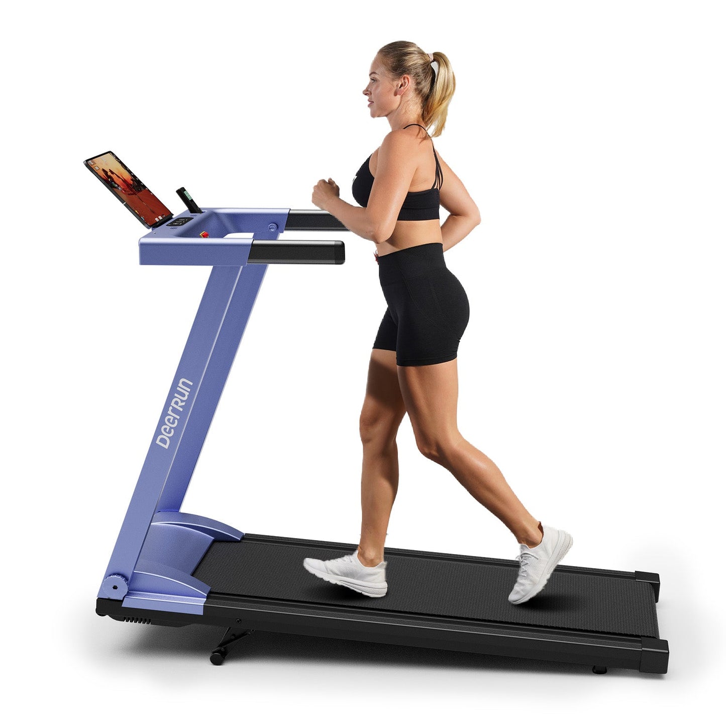 DeerRun A1 Pro Move+  6% Incline Foldable Treadmill——Upgraded Chip & NFC Support | 350Lbs, 10mph Blue
