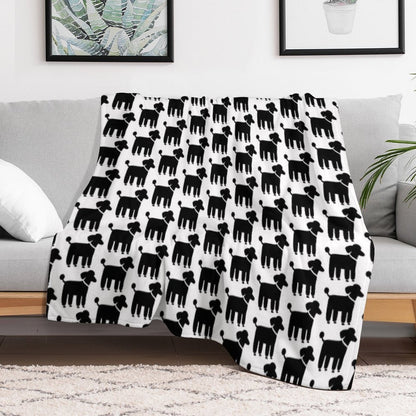 Black Poodle(s) Throw Blanket