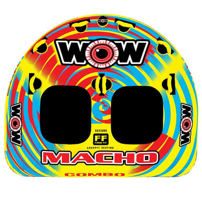 WOW Sports Macho 2 Person Towable Water Tube For Pool and Lake (16-1010)
