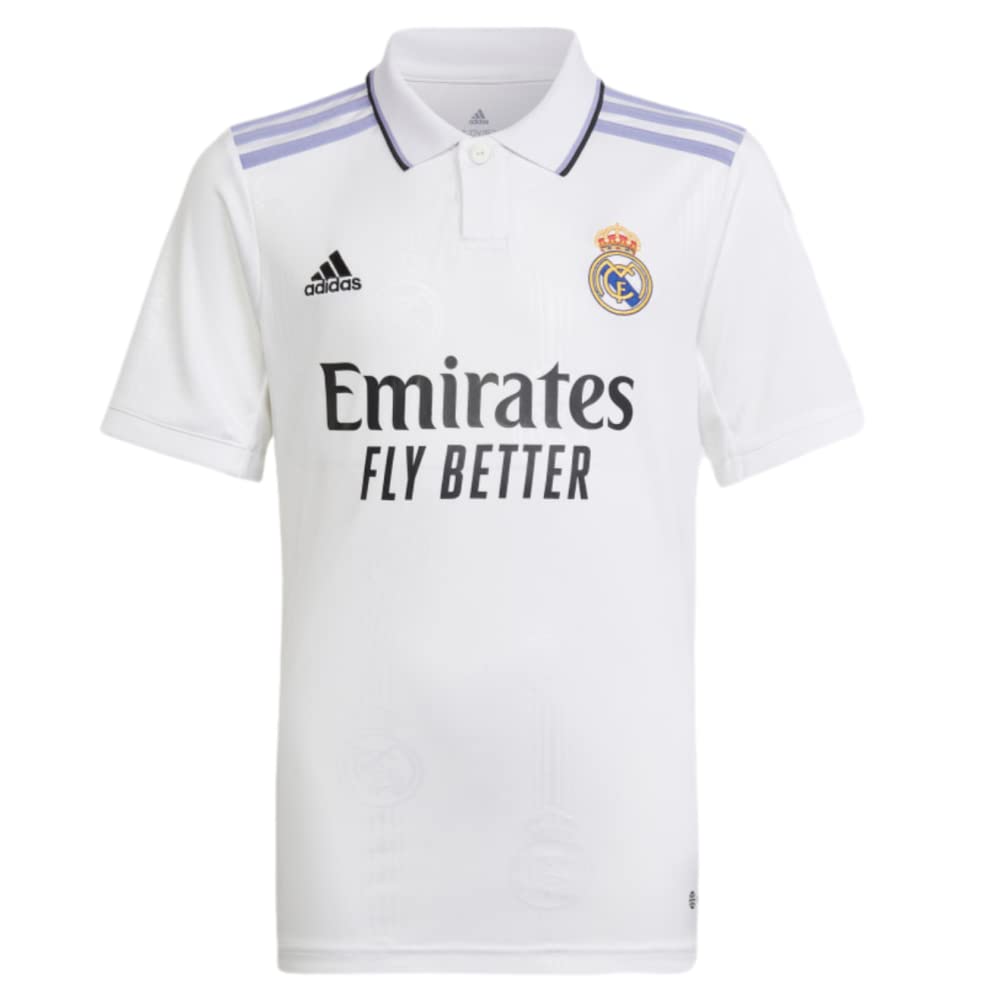 adidas Youth Soccer Real Madrid 22/23 Home Jersey (as1 Alpha x_l Regular Youth X-Large) White