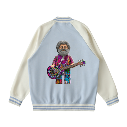 Jerry Garcia Top Hat Two Tone Raglan Sleeve Varsity Jacket
