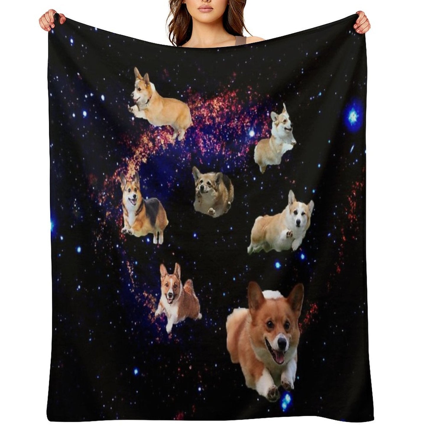 Space Corgis Throw Blanket
