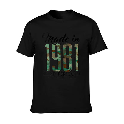 Womens 40th Birthday Camou Made in 1981 40 Years Old Soldier  Quick-drying T-Shirt