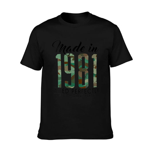 Womens 40th Birthday Camou Made in 1981 40 Years Old Soldier  Quick-drying T-Shirt