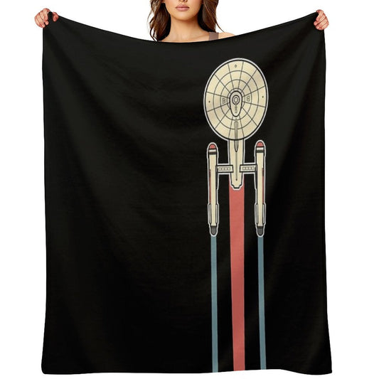 USS Enterprise Star Trek Throw Blanket