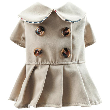 Summer Khaki Dog Coat