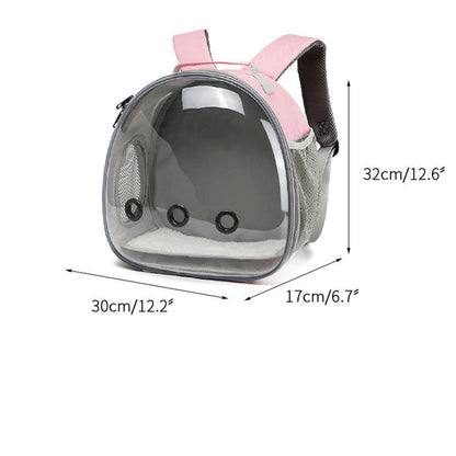Clear-Bubble Reptile Travel Backpack