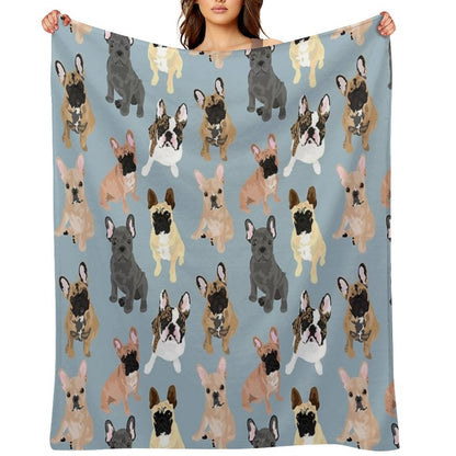 Frenchie Throw Blanket