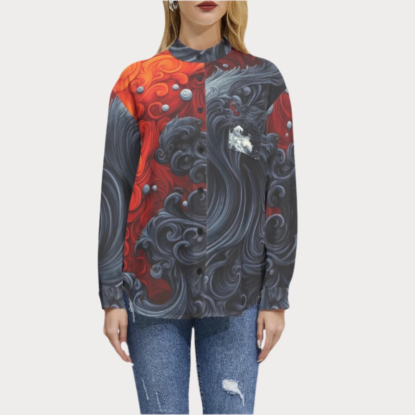 Brooklyn Republic™ Fire and Ice Long Sleeve Button Up