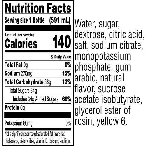 Gatorade Thirst Quencher, Orange, 20 Fl Oz (Pack Of 8)