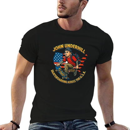 John Underhill Skateboarding Across The USA  Breathable T-Shirt