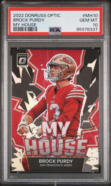 Graded 2022 Panini Donruss Optic Brock Purdy #MH10 My House Rookie RC Football Card PSA 10 Gem Mint