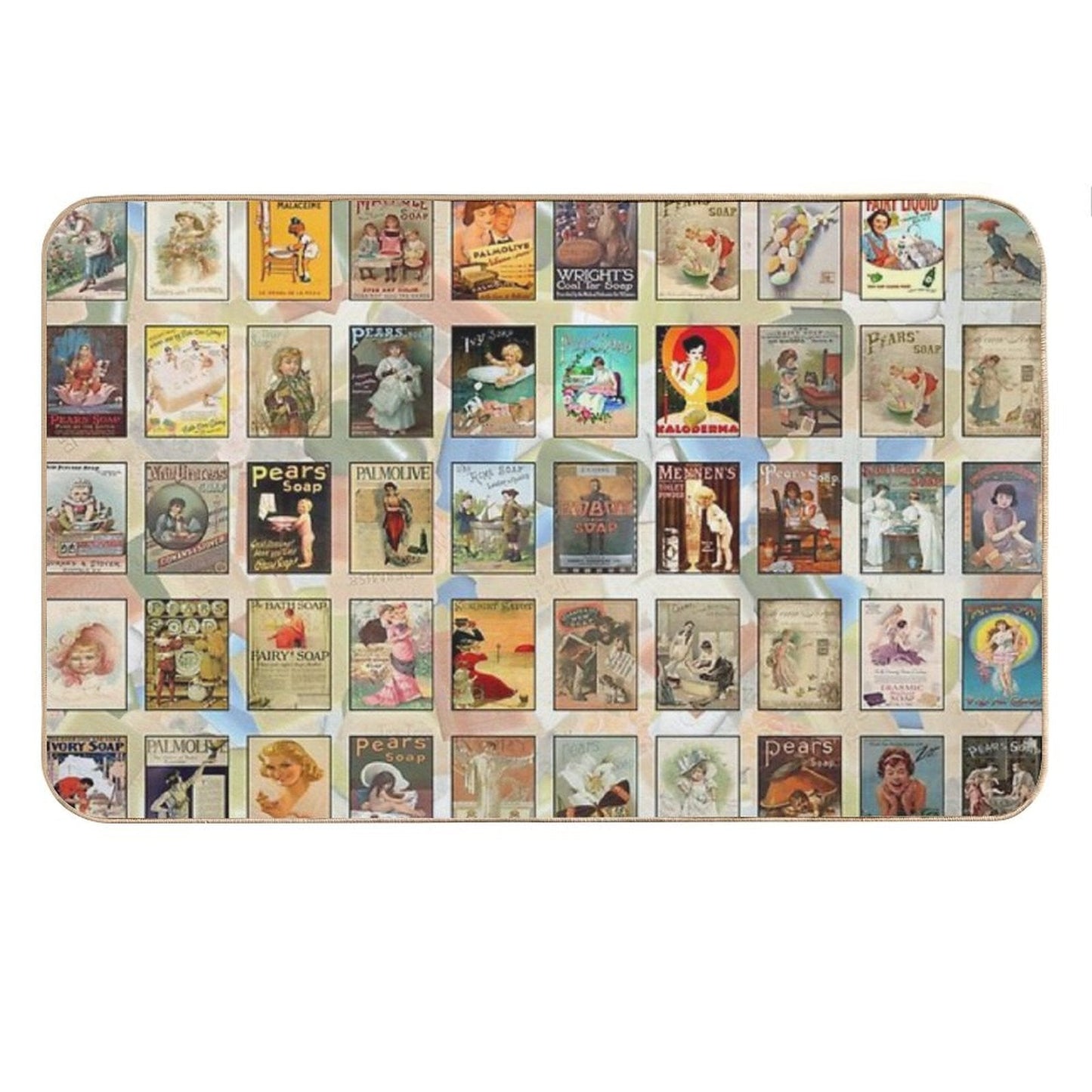Vintage Soap Ads Bath Mat