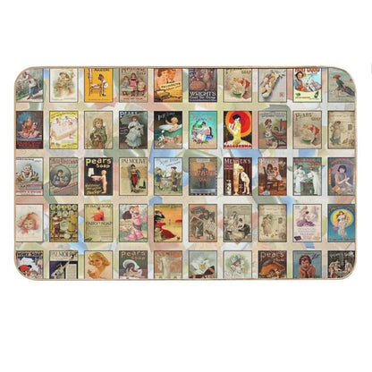 Vintage Soap Ads Bath Mat