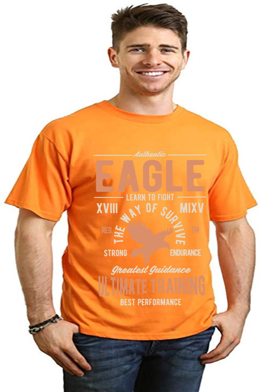 Eagle Men's Bamboo Viscose/Organic Cotton Short Sleeve Graphic T-Shirt