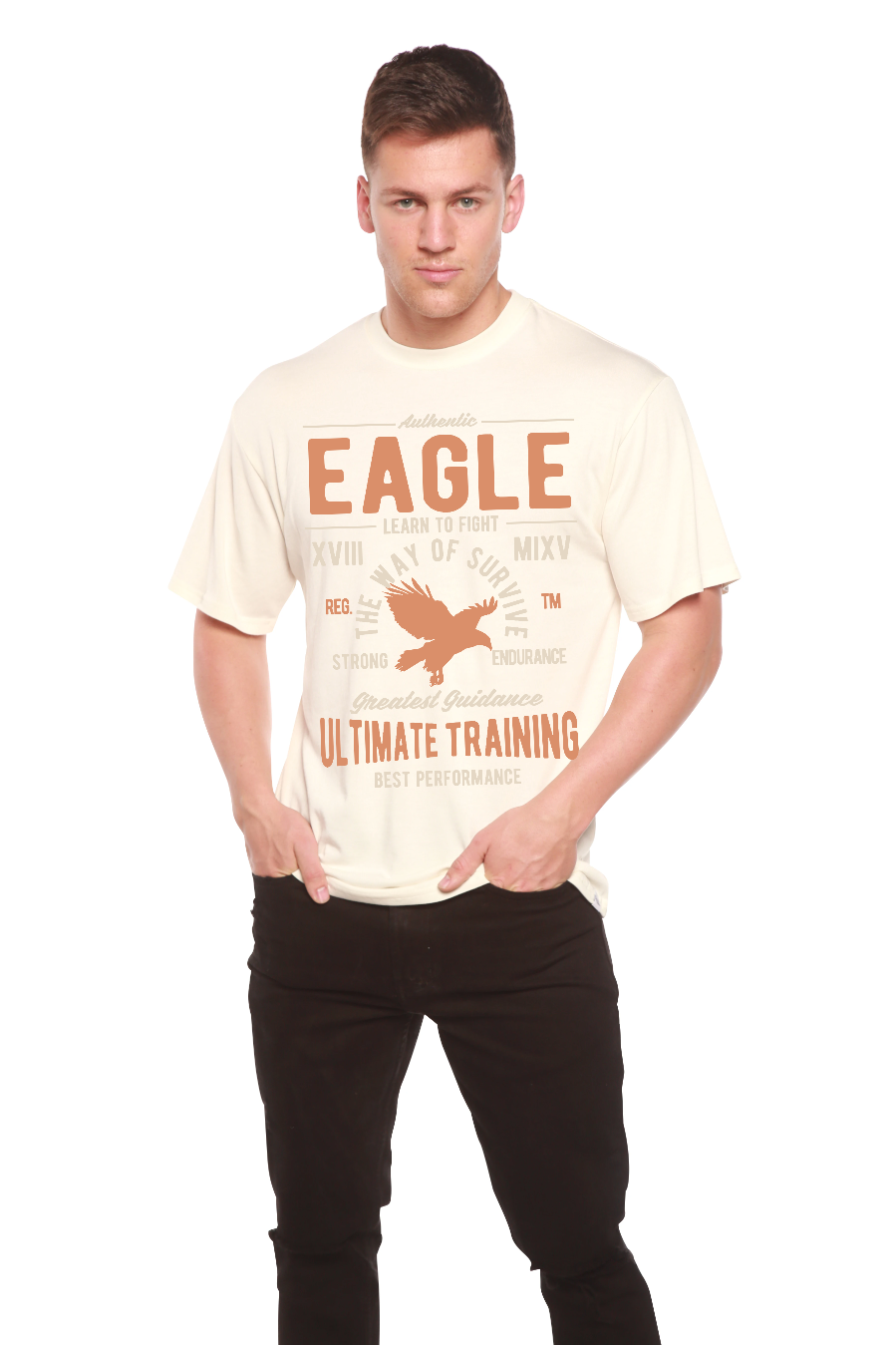Eagle Men's Bamboo Viscose/Organic Cotton Short Sleeve Graphic T-Shirt