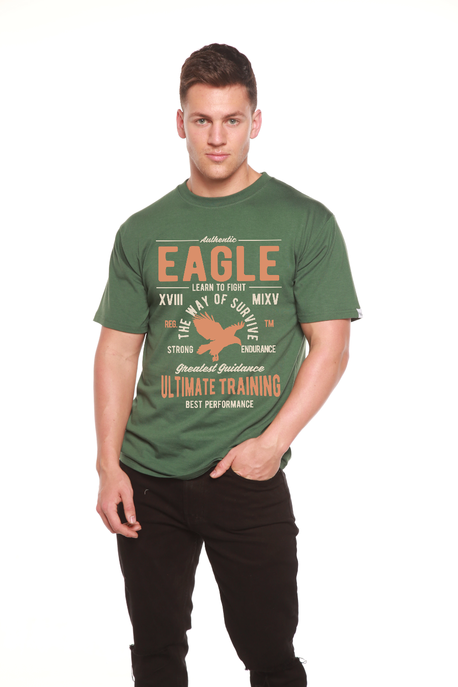 Eagle Men's Bamboo Viscose/Organic Cotton Short Sleeve Graphic T-Shirt