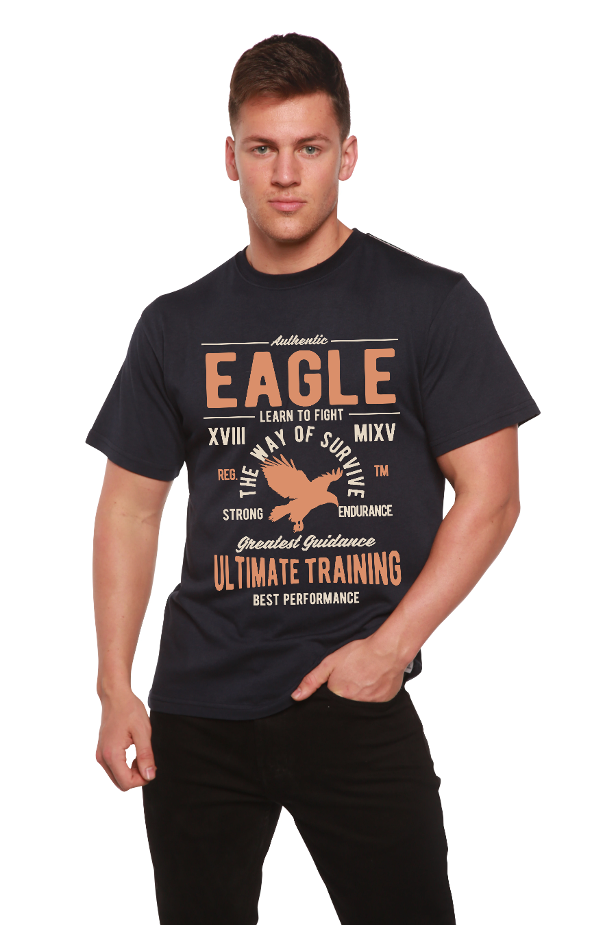 Eagle Men's Bamboo Viscose/Organic Cotton Short Sleeve Graphic T-Shirt
