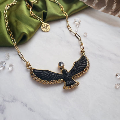 Soaring Spirit Ebony Bird Necklace