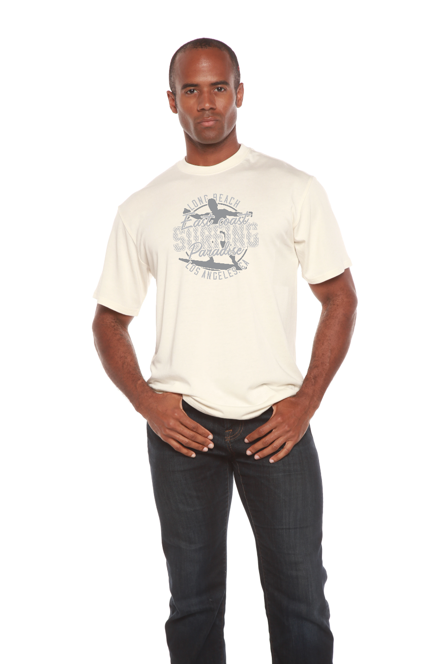 East Coast Paradise Men's Bamboo Viscose/Organic Cotton Short Sleeve Graphic T-Shirt