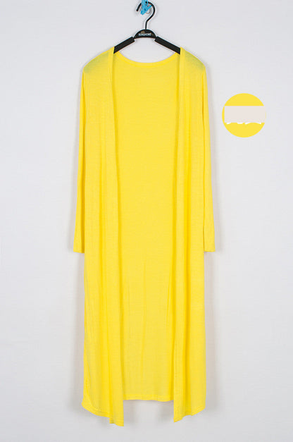 Lightweight Modal Drape Cardigan - Open Front Long Sleeve