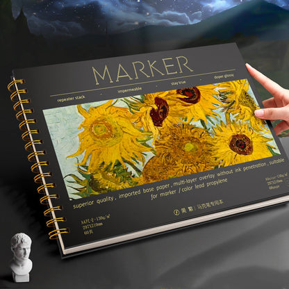 Van Gogh Cover Sketchbook & Marker Sets