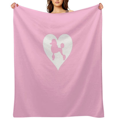 POODLE T SHIRT Throw Blanket